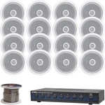 Pyle 6.5" 2-WAY 250W In-ceiling Speakers, 8-CHANNEL Selector, Wiring. Fixed Price $499.49.