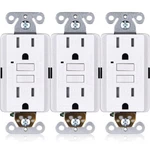 Faith 3-PACK 15A Gfci Outlets, Tamper-resistant, Etl Listed, Gfi Duplex Rec.... Fixed Price $38.67.