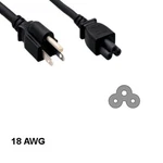 Kentek 6FT Prong Power Cord Nema 5-15P IEC320 C5 18AWG For Laptop/led Tv Ul. Fixed Price $9.03.