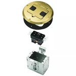 Floor Box Kit 6239ACBP Brass 15A/125V Duplex Receptacle Outlet. Fixed Price $105.11.