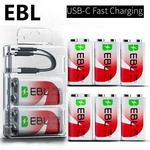 Ebl Volt Li-ion Usb-c Rechargeable Batteries 5400MWH Lithium Battery Lot. Fixed Price $42.49.