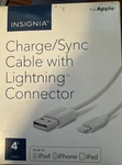 Insignia 4FT Usb Charge Sync Cable For Iphone 5S 6 - White. Fixed Price $5.00.