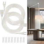 2 Pack 10FT Clear Extension Cord Indoor Thin Invisible With Ul.... Fixed Price $30.28.