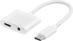 Insignia- Usb-c To 3.5 Mm Audio Adapter With Charging White. Fixed Price $19.99.