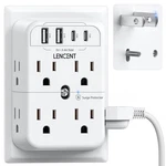 Lencent Prong Power Strip, 3 To Outlet Adapter, Type C&2 Usb, Sur.... Fixed Price $34.51.