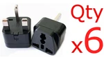 6PK Usa Europe To Uk British Travel Plug Adapter Charger Outlet Converter. Fixed Price $14.95.