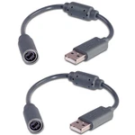 2 Usb Breakaway Dongle Cable Cord Adapter For Xbox 360 Pc Wired Controller. Fixed Price $6.99.