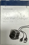Insignia -3.3 Ft Micro Usb Wall Cable And Charger Black- Model: NS-AC1U2M. Fixed Price $16.50.