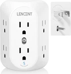 Lencent 2 Prong Power Strip, 3 To Grounding Outlet Small, White. Fixed Price $31.18.