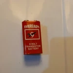 Vtg. 1980'S Red Eveready General Purpose Volt Battery Vg Cosmetic Condition. Fixed Price $12.20.