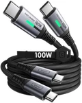 Iniu Usb Cable, (6.6FT, 2-PACK) 100W To Fast Charging Cord, Braided Ty. Fixed Price $16.99.
