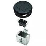 Raco Floor Box Kit 6239ACBK Black 15A/125V Duplex Receptacle 1-GANG,. Fixed Price $108.91.
