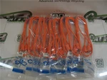 Lot Of 9 C2G Orange 8FT 16AWG Hospital Grade Power Cable Extension, 5-15P-5-15R. Fixed Price $64.99.