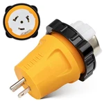 Mecmo Amp To 110V Rv Marine Adapter Plug, Nema 5-15P SS2-50R. Fixed Price $24.59.