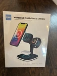 Belkin Apple Certified Magsafe 3-IN-1 Wireless Charger Stand Iphone Watch Airpod. Fixed Price $28.00.