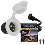 15 Amp Ac Power Inlet Port Charger Plug, By Journeyman-pro 110-125 Volt White. Fixed Price $41.51.