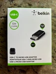 Belkin Usb-c To Micro Adapter (F2CU058BTBLK). Fixed Price $15.00.