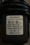 Hon-kwang A12-1A Plug-in Class Transformer Power Adapter Cord Model No D12-08A. Fixed Price $10.00.
