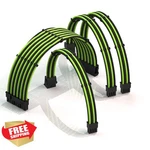Linkup Greenblack 30CM Psu Cable Extension Sleeved Braided Kit. Fixed Price $34.99.
