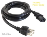 Ac Power 14 Gauge Iec C13 NEMA5-15P 3-CONDUCTOR Pc Cable / Cord. Fixed Price $23.95.