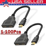 4K Hdmi Cable Adapter To Dual Female 2.0 Converter Out Y Splitter Tv Lot. Fixed Price $172.99.