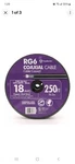 250-FT Roll, 18AWG, RG6 Black Coaxial Cable Southwire. Fixed Price $24.99.