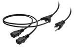 Monoprice Power Cord Splitter Nema 5-15P To 2X Iec 60320 C13, 18AWG, 10 (N659). Fixed Price $8.99.