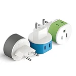Orei European Power Plug Adapter, With 2 Usa Inputs - Travel 3 Pack Blue. Fixed Price $22.31.