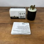 Leviton Black & White Locking Plug 30A 125/250V Nema L14-30P Nob. Fixed Price $9.99.