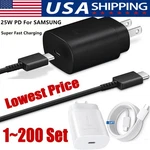25W Type Usb-c Fast Wall CHARGER+6FT Cable For Samsung Galaxy S20 S21 5G Lot. Fixed Price $837.89.