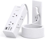 One Beat Power Strip Surge Protector 10FT Flat Extension Cord Usb Outlets. Fixed Price $31.13.