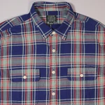 J Crew Sporting Goods Outdoor Long Sleeve Blue Plaid Flannel Shirt Men's Large. Fixed Price $24.87.