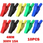 10X Insulated Alligator Crocodile Clips With 4MM Banana Jack Socket 300V 15A Usa. Fixed Price $10.88.