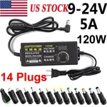 9V-24V 5A 120W Adjustable Voltage Power Supply Adapter Transformer 14 Plugs. Fixed Price $17.99.