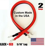 2 Awg Gauge 3/8" Lug Battery Inverter Cables Solar, Rv, Car, Golf Cart. Fixed Price $19.45.