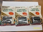3 Radio Shack Camcorder Battery Tester No 22-094. Fixed Price $29.99.