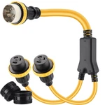 Kanayu 3FT Marine Shore Power Splitter SS2-50P Male 50A Plug To (2) 30A L5R. Fixed Price $100.50.