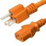 Ac Power Cord 5-15P To C13 Orange Ft, 15A/125V 14 Awg Iron Box IBX-2824. Fixed Price $11.45.
