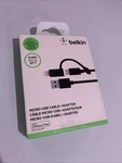 Belkin 3-FEET Micro-usb Cable For Iphones Black. Fixed Price $18.99.