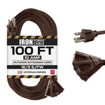 Iron Forge Cable 100FT Brown Outdoor Extension Cord With Outlets - 16/3 Sjt.... Fixed Price $92.99.