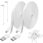 Pack Power Extension Cable Compatible With Wyze Cam 20FT, White. Fixed Price $19.30.