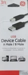 Ge Jasco - Male/b Usb Device Cable 3 Foot. Fixed Price $8.25.