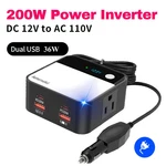200W Power Inverters For Vehicles - Dc 12V To 110V Ac Car Converter. Fixed Price $16.99.