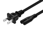 Monoprice Power Cord 6FT, Non-polarized Nema 1-15P To Iec 60320 C7. Fixed Price $8.45.