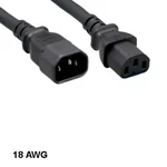 12FT Black Power Extension Cable Cord IEC-60320 C13 To C14 18AWG 10A/250V Svt. Fixed Price $13.89.