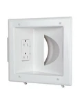 Datacomm 45 0031 Recessed Low Voltage Media Plate With Duplex Receptacle Whit. Fixed Price $21.68.