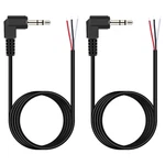 Fancasee 2-PACK 6FT 3.5MM 1/8 To Speaker Wire Trs Stereo Right Angle Male Plug. Fixed Price $15.58.