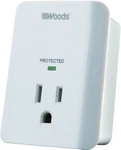 White Slim Surge Protector With 1080 Joules Outlet Wall Tap Power Strip. Fixed Price $12.59.