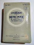 Eveready Mini-max "b" Battery For Hearing Aids No. 455-P. Fixed Price $18.99.