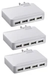 3-PAK New Insignia 4-PORT Usb Wall Charger 4.2A 21W White Universal Folding Plug. Fixed Price $18.95.